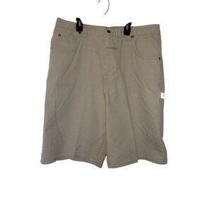 Boss Mens Beige Cargo Shorts XXL Reflective Stripes Utility Pockets Durable Casu